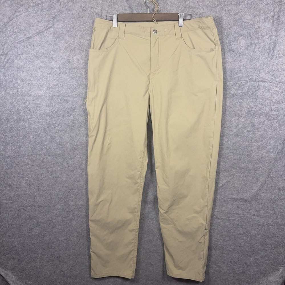 Patagonia Quandary Pants Mens 36x32 Tan Water Repellant UPF Protect Stretch